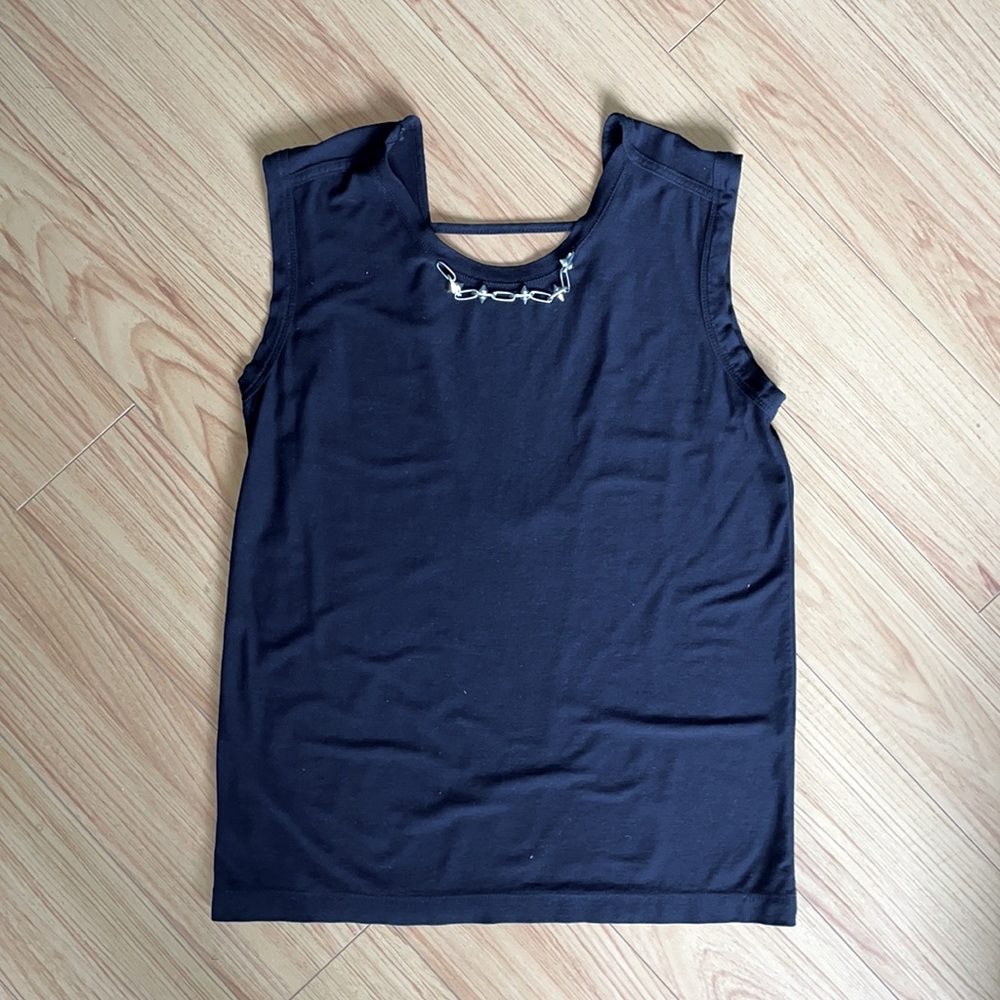 Zara studded open back tank top
